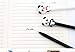 12pcs 0.5mm Cute Kawaii Animal Panda Pens Black Ink Gel Pens Fine Point Roller Pens (White)