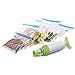 YOFIT Sous Vide Bags Reusable Food Vacuum Sealed Bags with Hand Pump Vacuum Sealer Practical for Food Storage with 5 BPA-Free Food Saver bags, 1 Hand Pump, 1 Bag Sealing Clip