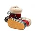 Kuner Baby Boys and Girls Plush Robber Sole Warm Snow Boots First Walkers (12-18 Months Toddler,Red)