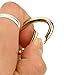JETEHO 6 Pcs Gold Oval Spring Clip Oval Ring Carabiner Snap Clip Round Carabiner-Trigger Spring Keyring Buckle for BagsPurses