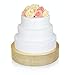 OCCASIONS Bling Wedding Cake Stand (holds 150 lbs) Cupcake Base, Decorative Centerpiece for Parties (16'' Round, Soft Gold)