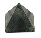 Labradorite Pyramid Carved Genuine Natural 1 1/2 Inch