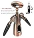 GECKOG Wing Corkscrew Wine Bottle Opener Set With beautiful box with wing corkscrew, wine pourer, foil cutter and wine stopper, gold