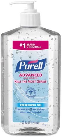PURELL 302312EA Advanced Instant Hand Sanitizer, 20oz Pump Bottle