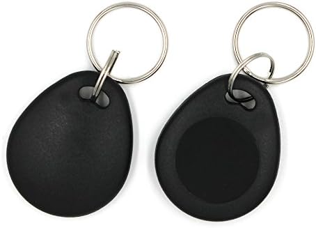 125KHz EM4100 RFID Key Tag Proximity ABS Key Fob Black Color (Pack of 10)