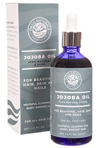 100% pure organic golden jojoba oil for healthy hair, s…