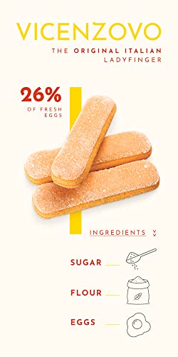 MATILDE VICENZI VICENZOVO LADYFINGERS – CLASSIC ITALIAN BISCUITS, LADYFINGERS COOKIES FOR TIRAMISU – KOSHER DAIRY COOKIES – ITALIAN PASTRIES FOR BAKERY & DESSERT GIFTS – 14.11 OZ (400G)