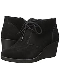 Botas Crocs para mujer, de ante, de tipo botín y con tacón de cuña (Leigh)