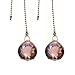 Magnificent Crystal 40mm Pink Crystal Ball Prism 2 Pieces Dazzling Crystal Ceiling Fan Pull Chain