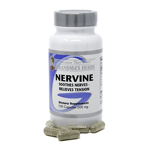 Nervine Herbal Remedy to Soothe Nerves & Tension 100 Capsules Buy