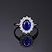 JewelryPalace Created Blue Sapphire Engagement Princess Diana Kate Middleton Ring 925 Sterling Silver