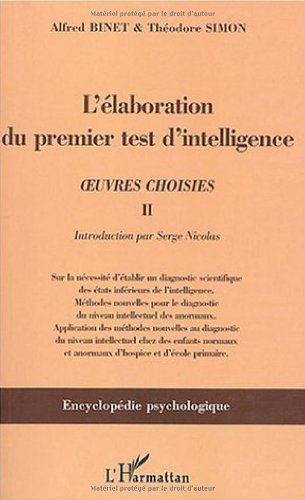 L' élaboration du premier test d'intelligence, 1904-1905