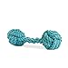 Rocco & Roxie Rope Dog Toy - Bone Shaped Cotton Tug Toys Clean Teeth As Dogs Chew (Sage Green, Powder Blue, or Navy) (Powder Blue)