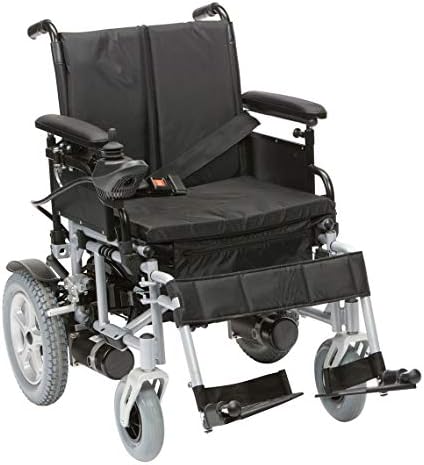 Drive Cirrus Lightweight Foldable Power Wheelchair with Footrest, Seat Belt, Removable Batteries