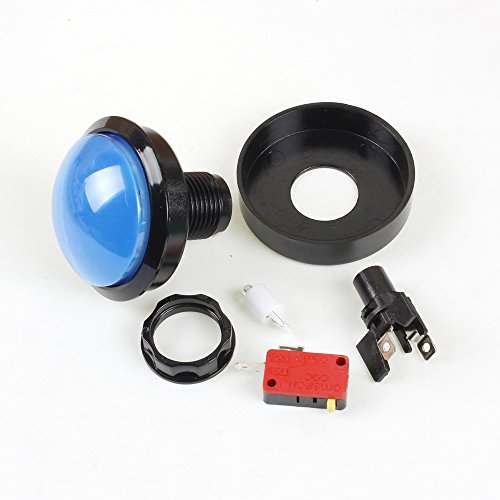 EG Starts 5x New 60mm Dome Shaped LED Illuminated Push Buttons For Arcade Coin Machine Operated Games