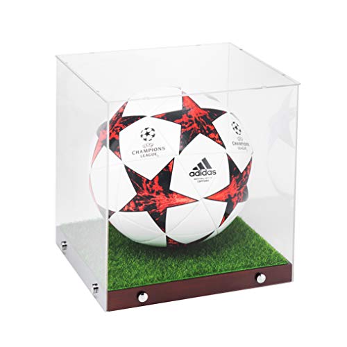 image for JACKCUBE DESIGN - Soccer Ball Display Case - Clear storage for balls, 