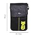 Gonezon - Black PU Leather Universal Cell Phone Vertical Sleeve Cross-body Bag with Detachable Shoulder Strap and Card Slot for iPhone 6 Plus iPhone 6 5S Samsung Galaxy Note 4 Note Edge S5 S6 S6 Edge Alpha HTC One M8 M9 LG G3 G Pro G2 Nexus 5 Nokia Lumia Phones Sony Xperia Series BlackBerry + Dolphin Decorate Strap