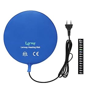 Lerway Fermentation Verwarmingsmat,12 “MET Gecertificeerd,25W Verwijderbare Warme Hydrocultuur Warmtemat voor Zaailingen, Kieming van Planten, Brouwen en Reptielen, IP64 Waterdicht