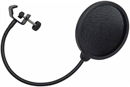 Mustang Studio Microphone Mic Wind Screen Pop Filter/Swivel Mount, 360� Flexible Gooseneck Holder