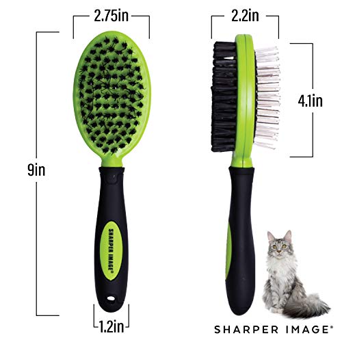 Sharper Image Dog Brush Pet Grooming Tools Pet Brush Cat Brush 2 Sided Bristle Grooming Brush