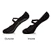 Cooque Yoga Socks Non Slip Skid with Grips Barre Socks Pilates Socks for Women Girls 4 Pack by (Black-Bandage-4 Pack)