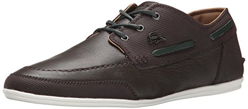 Lacoste Men's Misano Boat 5 Fashion Sneaker, Dark Brown, 11 M US