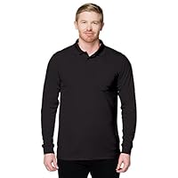 Tri-Mountain Performance K020PLS Long Sleeve Pocketed Polo - Black - 2XLT