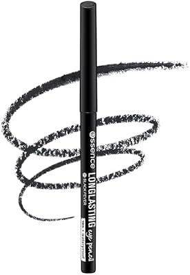 Essence Longlasting - Matita occhi lunga tenuta, 0.28 g, Nero (01 Black Fever), 1 pezzo