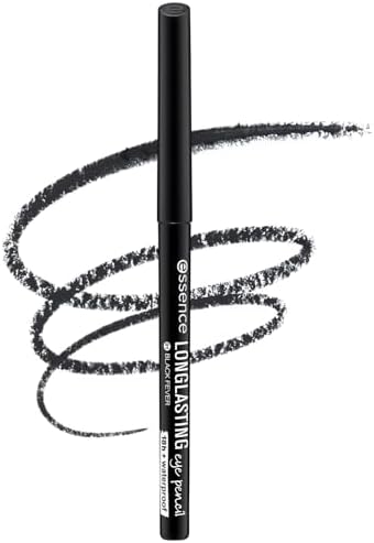 Essence Longlasting - Matita occhi lunga tenuta, 0.28 g, Nero (01 Black Fever), 1 pezzo