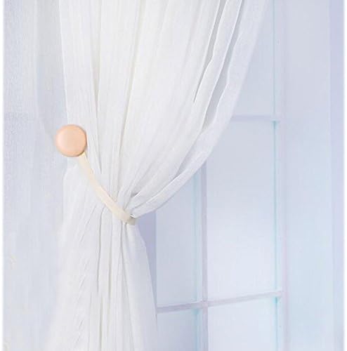 YYC Set of 2 Creative Macaroon Manetic Curtain Tie Back Toddler Girls Room Curtain Accessory (Beige)