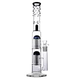 Glass-100 Newest 16 Inch Tall 18 mm Joint Glass Filter Cup Pipes (4 Colors)