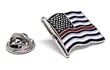 US Flag USA Proudy Patriotic American Standard Official Lapel Pin Series (Red Line Standard)