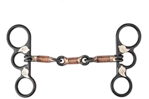 Horse Training Loose Ring Chew Bit, Black Stainless Steel, Western Riding Equipment