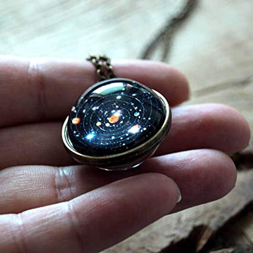 Charm Women Creative National Flag Hollow Moon Time Gem Pendant Necklace Jewelry