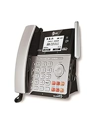 Teléfono AT&T DECT 6.0 con identificador de llamadas y llamada en espera, Plateado Negro