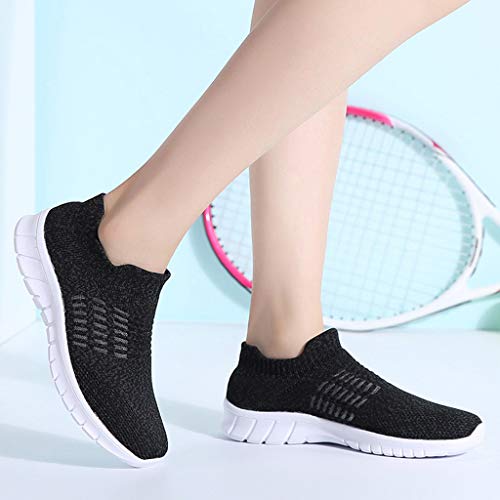 Fainosmny Women Work Shoes Soft Bottom Sport Running Shoes Pea Shoes Junior Girl Back to School Sneakers Dark Gray - Thumbnail 3
