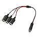 ELECTOP 1 to 3 Car Cigarette Lighter Socket Splitter Adapter Power Charger Port, 12V 24V Car Power Splitter 3-Way Plug Outlet Adapter, 12inch Cigarette Lighter Extension Cord Cable 16AWG with 15A Fuse
