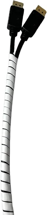 On1shelf Cable Tidy Spiral Wrap White 6mm 2m for Organised Wires view 5