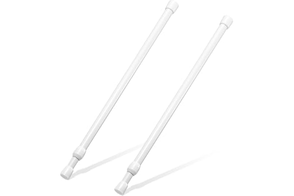 Tension Rod 16 to 28 Inch, Goowin Small Tension Rod, 5/8" Diameter No Drilling Expandable Short Tension Rods Spring Rods, Ten