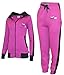 X-2 Women Athletic Full Zip Fleece Tracksuit Jogging Sweatsuit Activewear Hooded Top