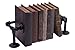 PIPE D&Eacute;COR Black Cast Iron Pipe Bookends, Rustic and Industrial Metal Book Ends for Home or Office Shelves, Unique Decorative Book Holders/Shelf Dividers in a Black Electroplated Finish