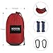 Kootek Camping Hammock Portable Indoor Outdoor Tree Hammock with 2 Hanging Ropes, Lightweight Nylon Parachute Hammocks for Backpacking, Travel, Beach, Backyard, Hiking (Grey/Red)