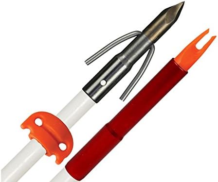 AMS Bowfishing Chaos® Point with White Fiberglass Shaft and Nock Adapter