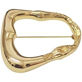 Irregular Hollow Geometric Brooch Pin Gold-Tone Lapel Pin for Women Men Fashion Metal Style Dress Suit Brooches Scarf Shawl Clip Accessory Minimalist Ladies Wedding Prom Dating Jewelry