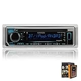 Kenwood KMR-D372BT Marine Single-Din In-Dash CD Receiver With Bluetooth, SiriusXM Ready and EMB 3.5mm Aux Cable