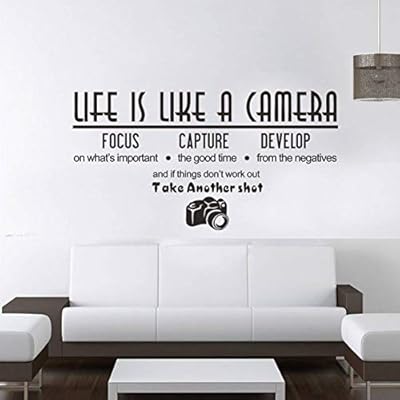 Llzz Wall Sticker Life Is Like A Camera Living Room Bedroom