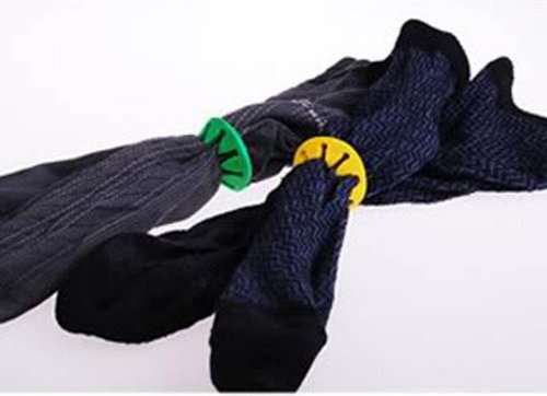 YOYOSTORE 10 Pcs Mix Color Socks Stockings Hose Clip Holder Organizer Rack Laundry Supplies - Thumbnail 2