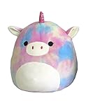 Squishmallow Kellytoy 8” Rainbow Tie Dye Unicorn Super Soft Plush Toy Pillow Animal Pet Pal Buddy (Rainbow Unicorn)