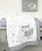 Wendy Bellissimo Super Soft Plush Baby Blanket - Cute Fox Baby Blanket from The Hudson Collection in White & Grey (30x40)