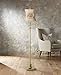 Almond Linen with Flower Medium Drum Lamp Shade 11